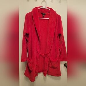 Victoria's Secret Bright Red Plush Robe